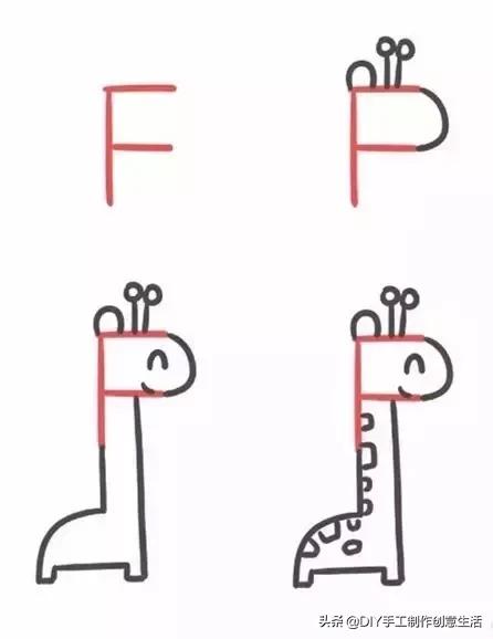 关于可爱的字母简笔画,happy字母简笔画