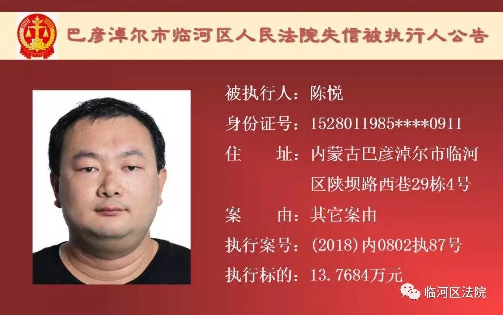 临河失信被执行人石靖君,最新一批失信人名单表