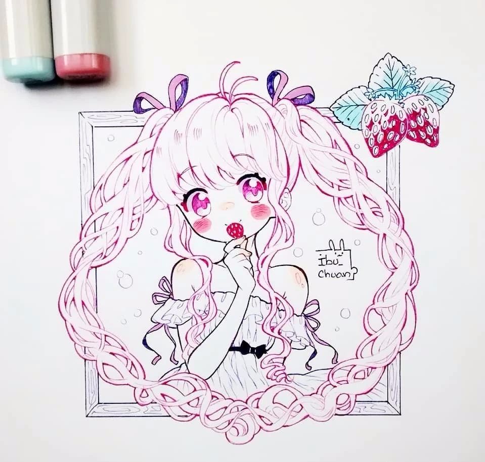 马克笔上色教程动漫人物q版30色,学马克笔画动漫免费教程