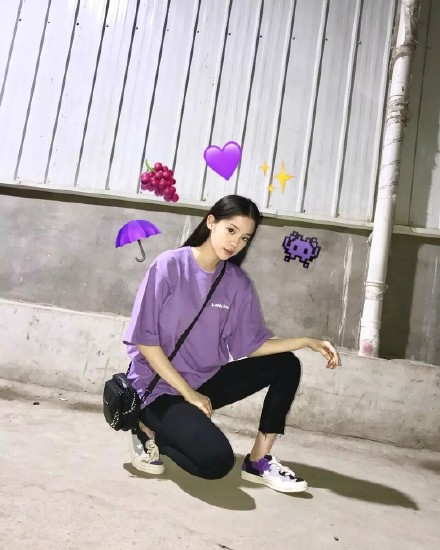 匡威女孩白蓝渐变,匡威女孩欧阳娜娜