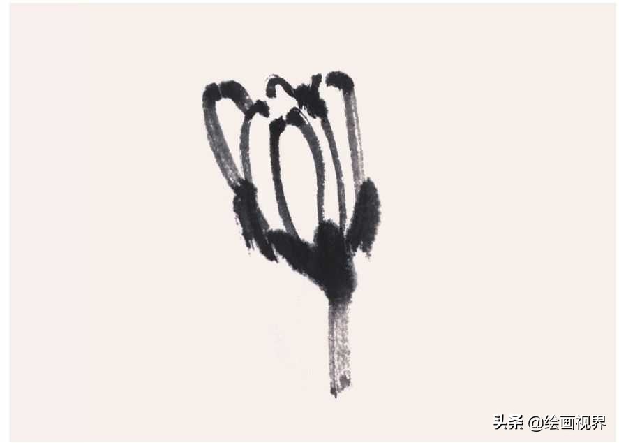 菊花花头国画画法和步骤,菊花花头写意画法教程