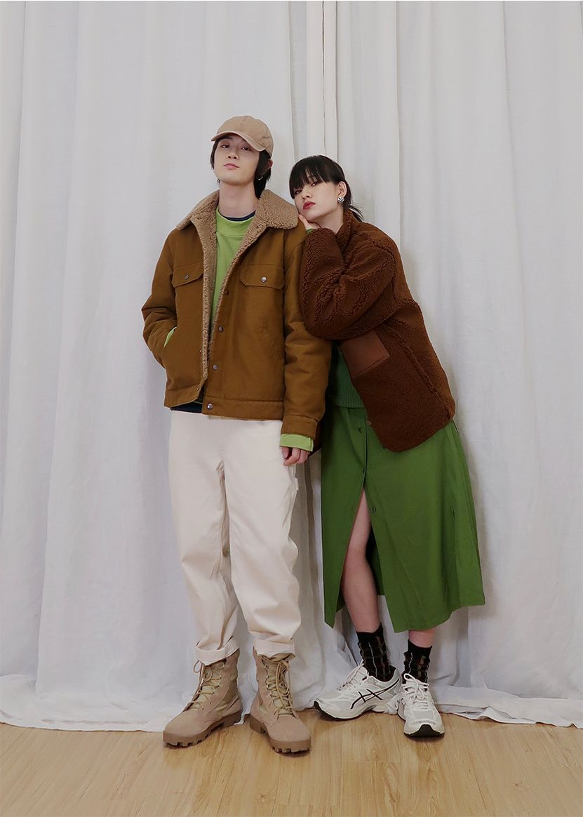 优衣库u系列双排扣棉服穿搭,优衣库u系列联名款冬季