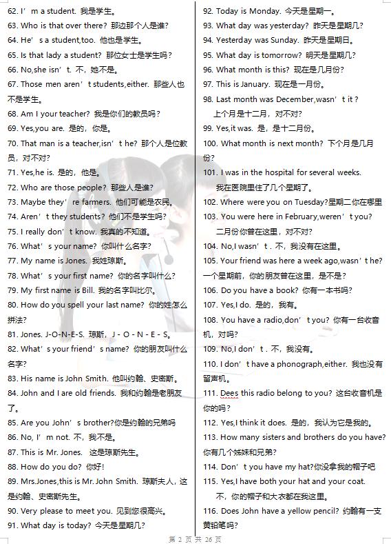 外教英语日常口语1000句,外籍老师日常生活用语视频合集