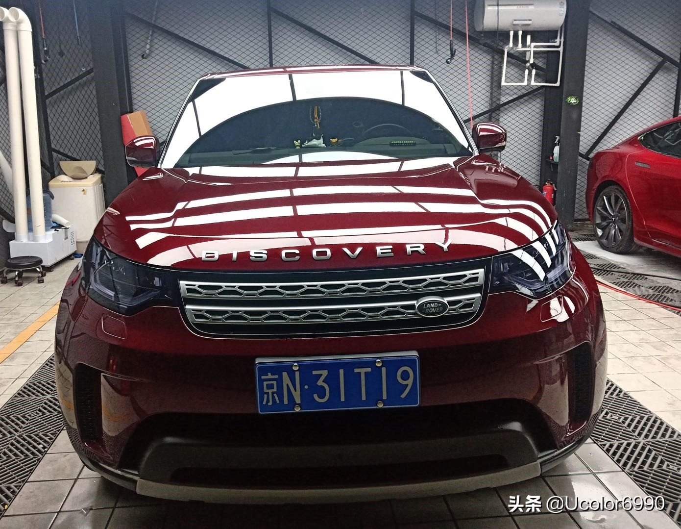 路虎发现运动悬浮车顶膜,路虎发现运动版改色膜