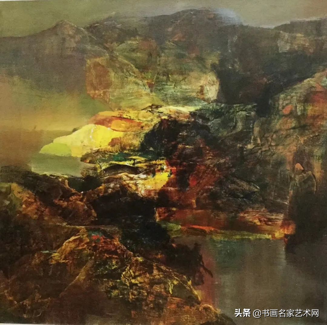 杨兴雅意向山水油画作品欣赏,艺术中国杨建宏绘画作品鉴赏
