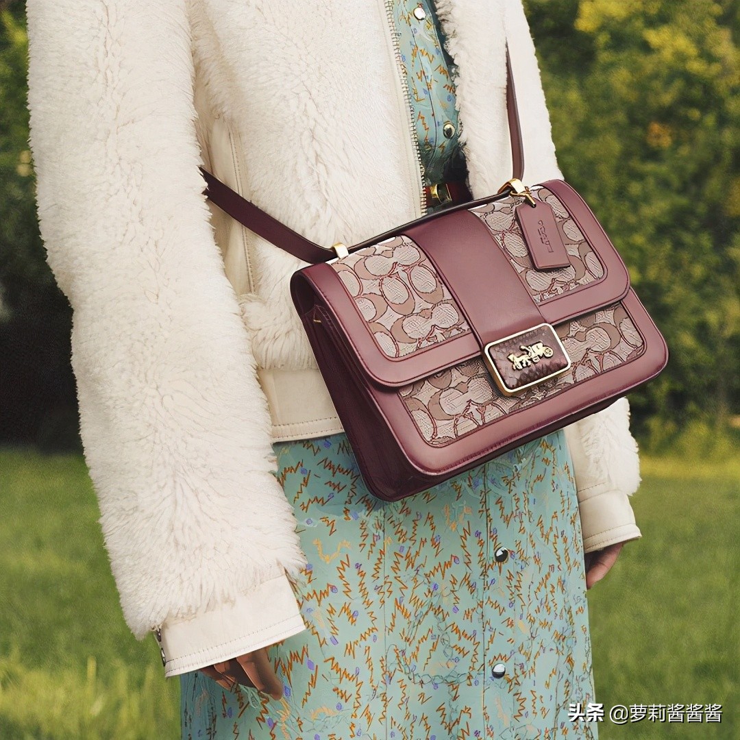 coach提花织物托特包,coach小号提花织物包