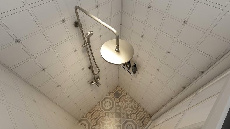 卫生间三分离洗衣机效果图,4米卫生间干湿分离放洗衣机