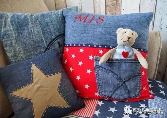 牛仔裤旧物改造手工制作小学生,废旧牛仔裤各种改造图解