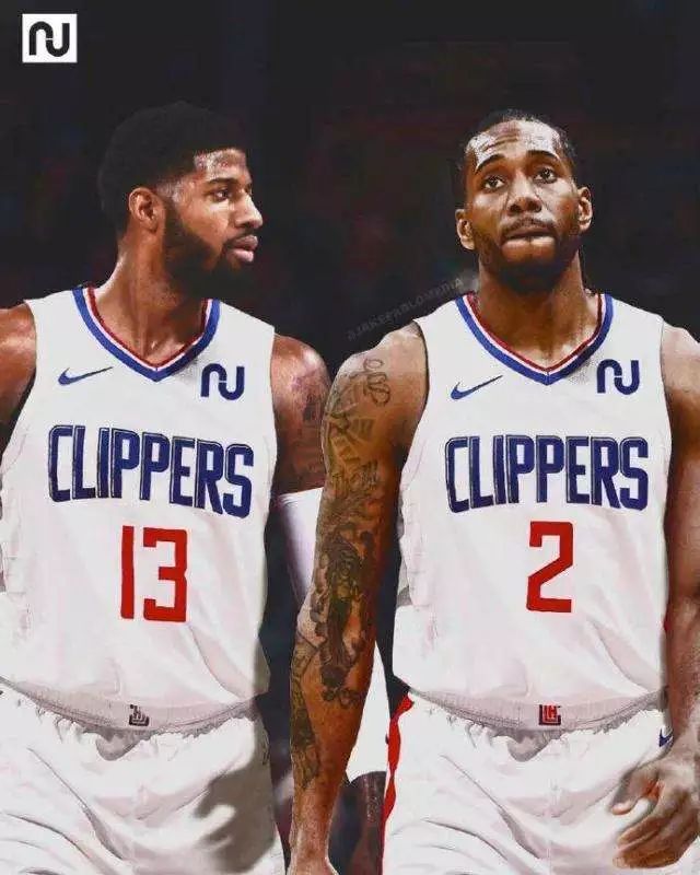 乔治跟伦纳德在快船的第一个赛季,乔治宣布联手伦纳德加盟快船