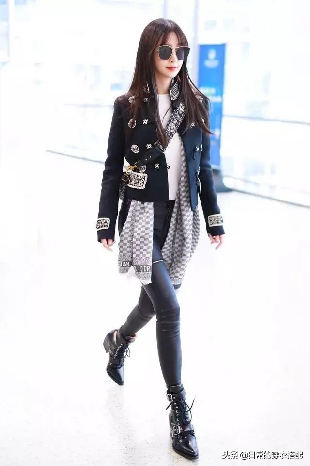 来看机场女王杨幂穿搭,杨幂穿搭机场秀