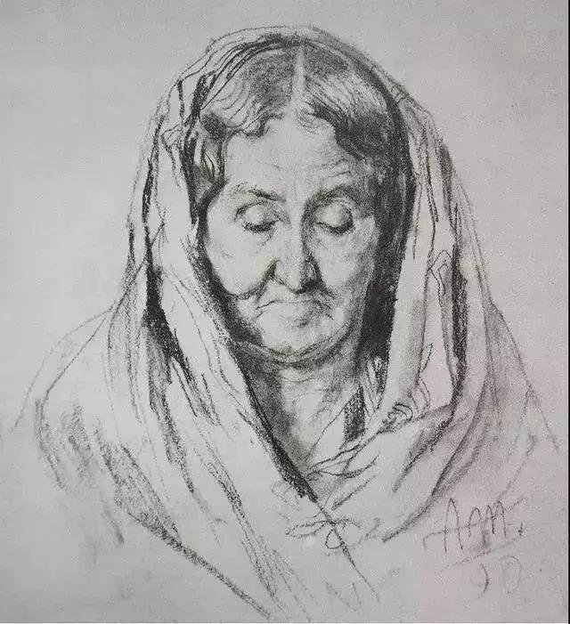 门采尔风景速写高清大图,速写临摹大师作品