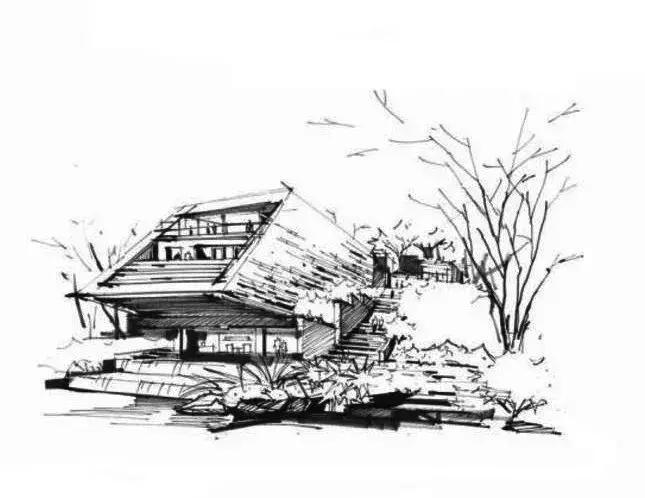 手绘效果图设计详解,干货五幅景观手绘效果图步骤图解