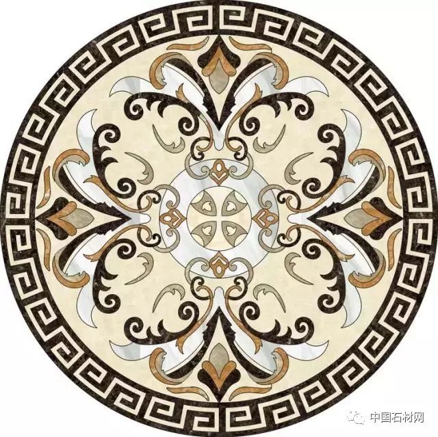 中式别墅石材水刀拼花图册,顶级石材水刀拼花