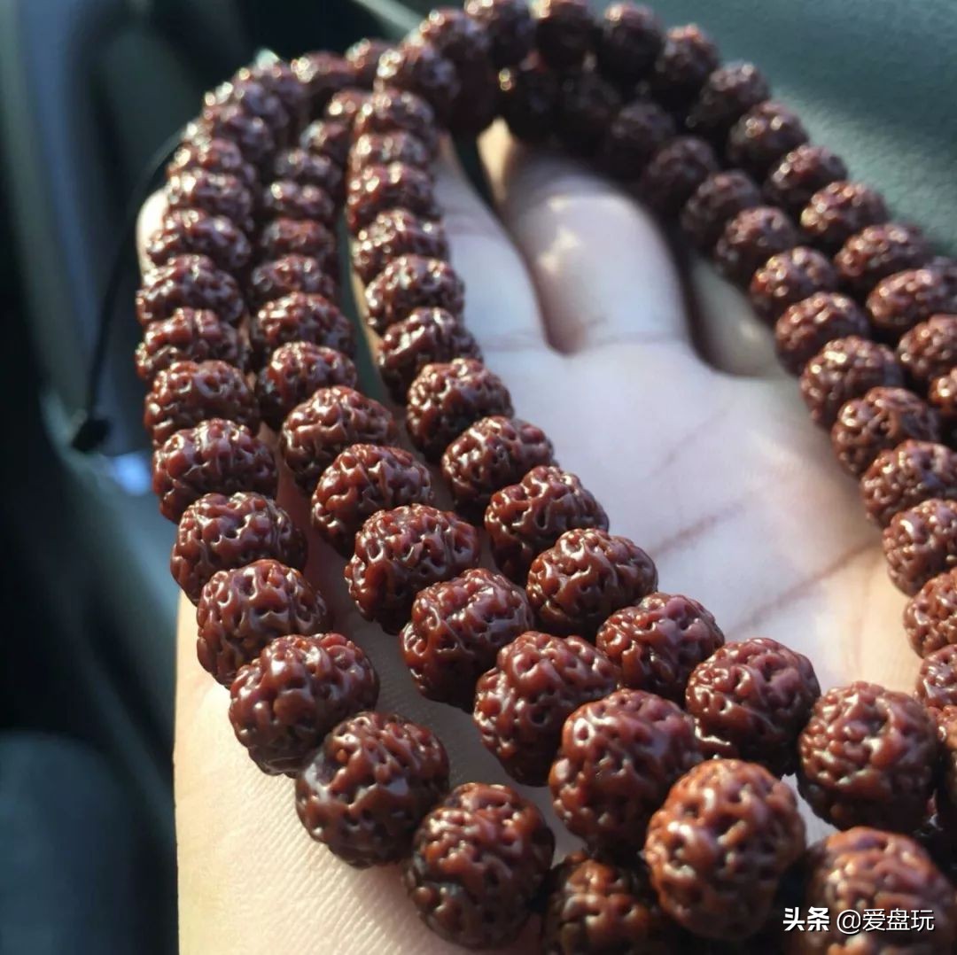 文玩桃核手串包浆玉化完图,盘玩包浆最快的手串