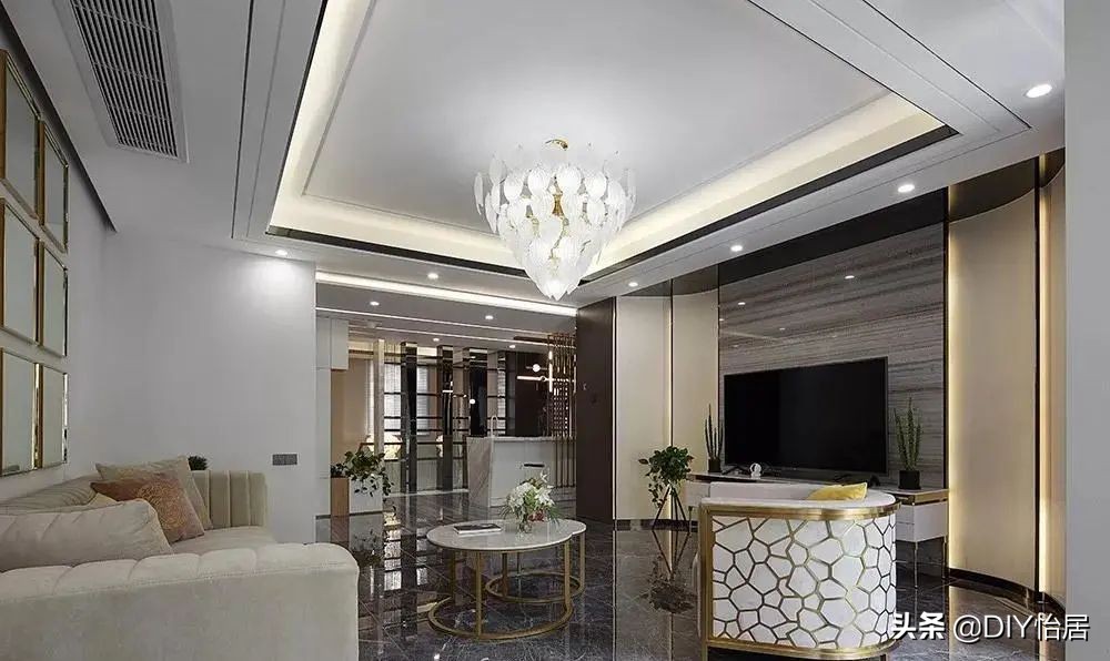 DIY怡居｜精致时尚轻奢风复式大宅，负一层的阳光房太太太美了