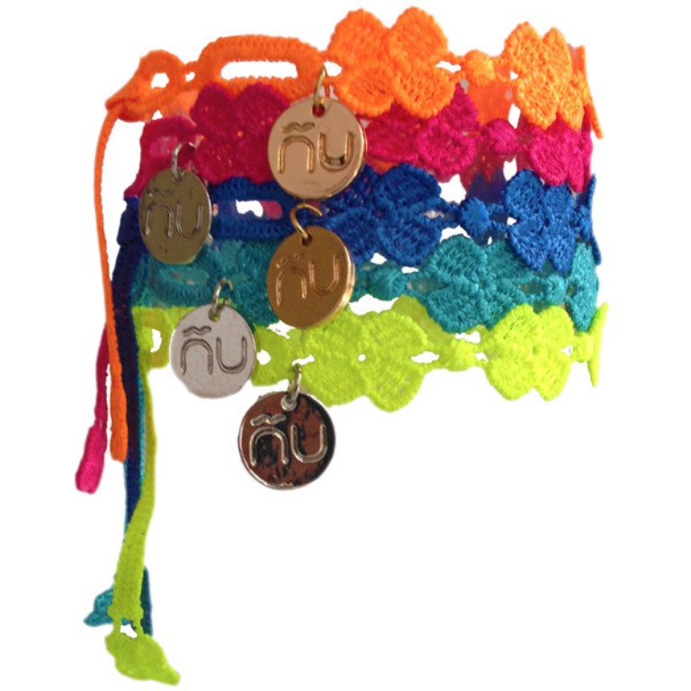 创意手链钩织,别致足金编织手链女款