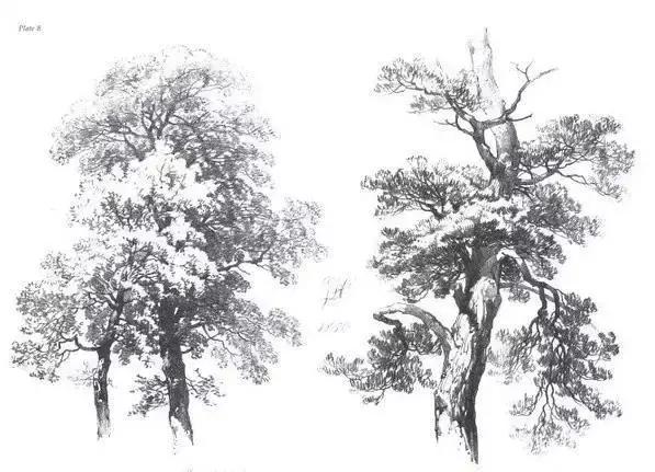 风景速写1000例临摹图高清,炭笔速写风景初学者图片教程