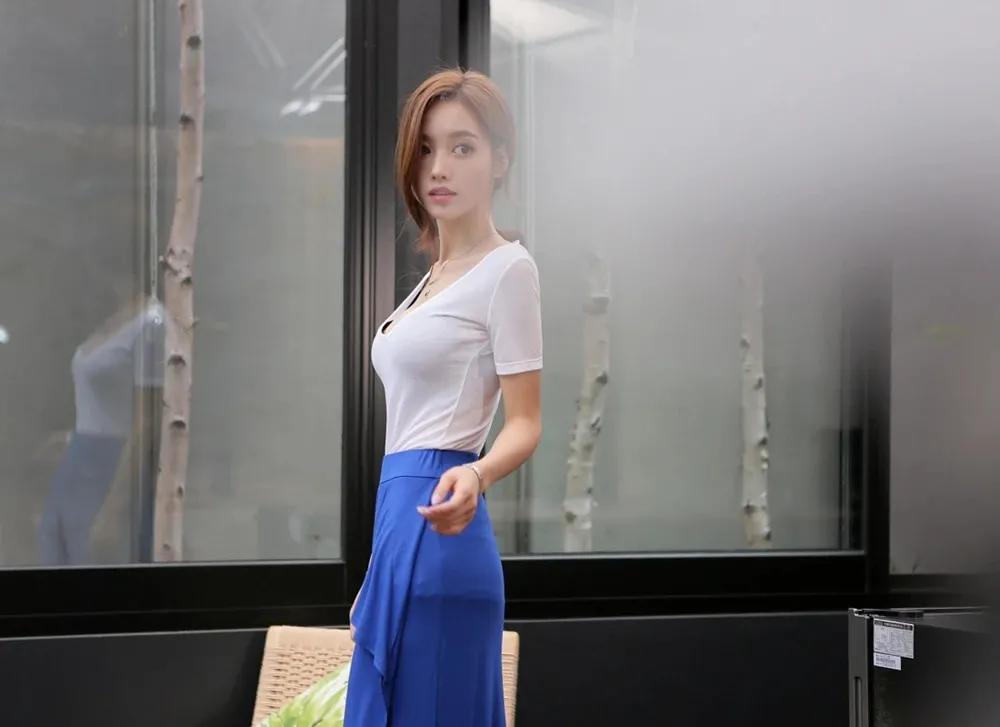 孙允珠露肩长裙,孙允珠夏日长裙