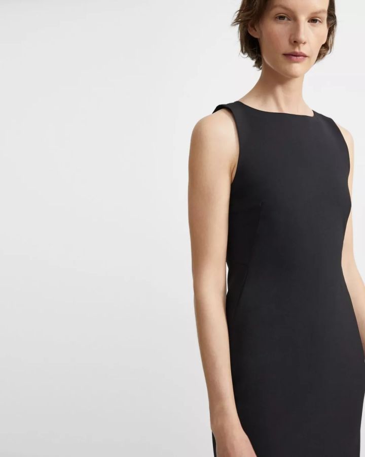 sandro18款小黑裙,法国轻奢女装sandro