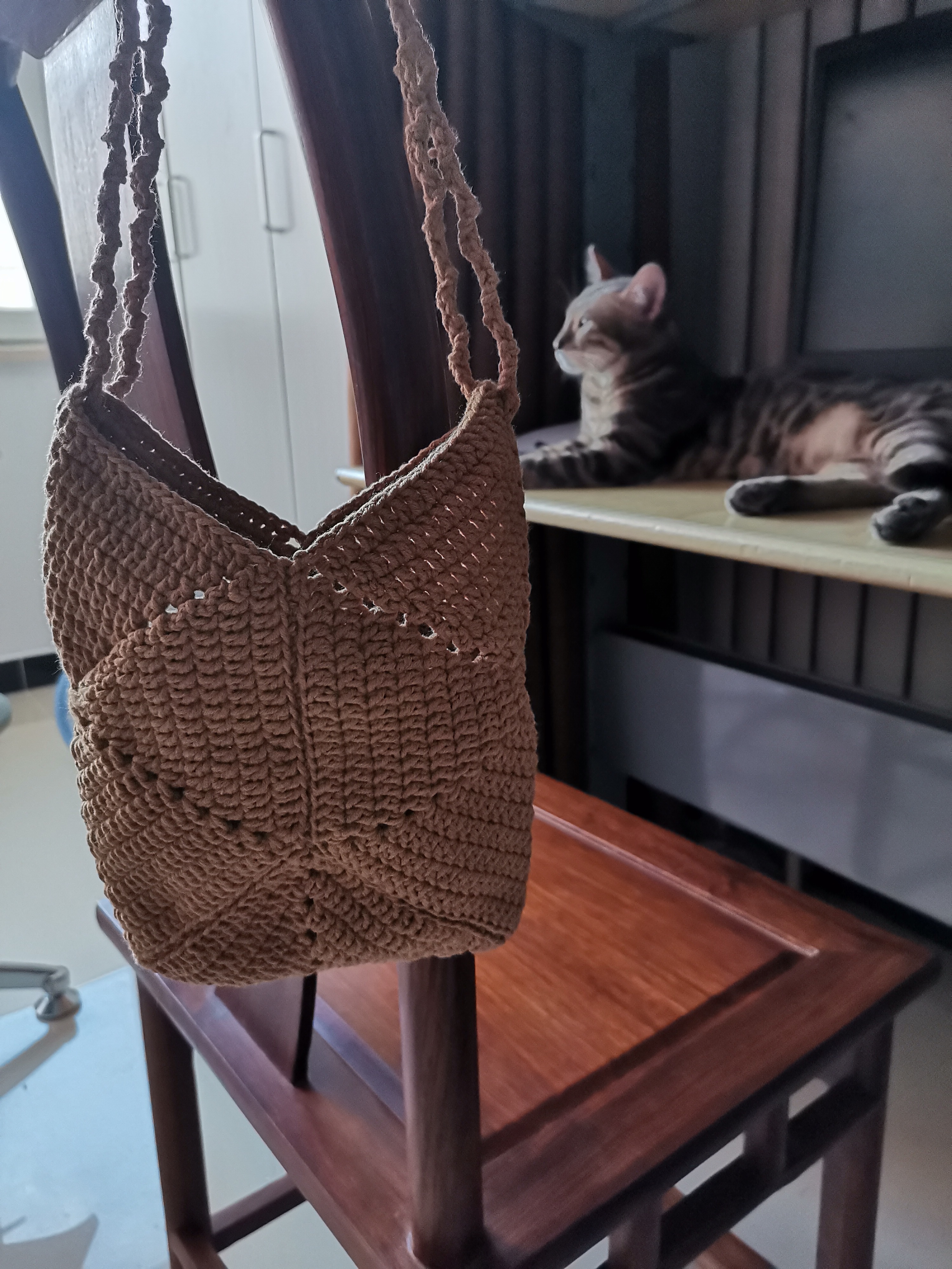 几何图形拼接包,几何斜挎大包包钩织教程