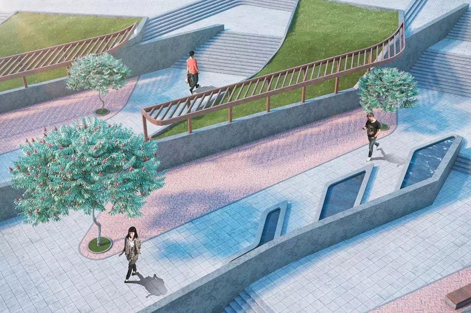 一波优雅的高差处理，漂亮