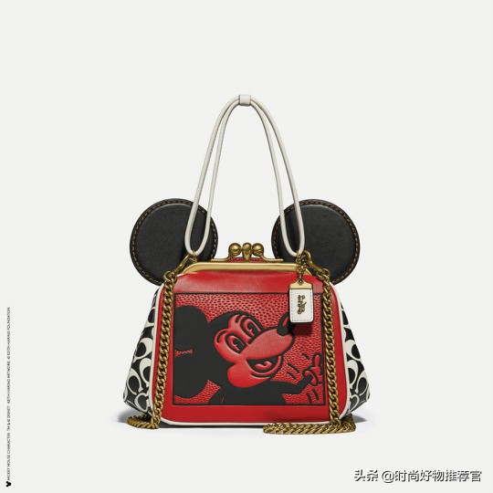 coach日记刺绣联名款,coachdisney联名包粉色