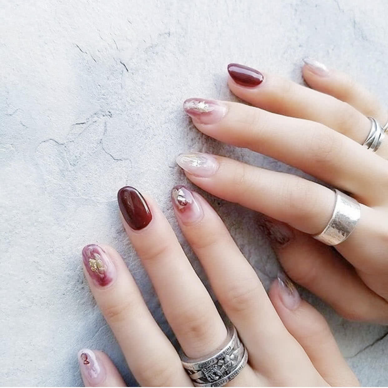 短款29号光疗晕染裸色贝壳美甲,贝壳美甲教程视频初学