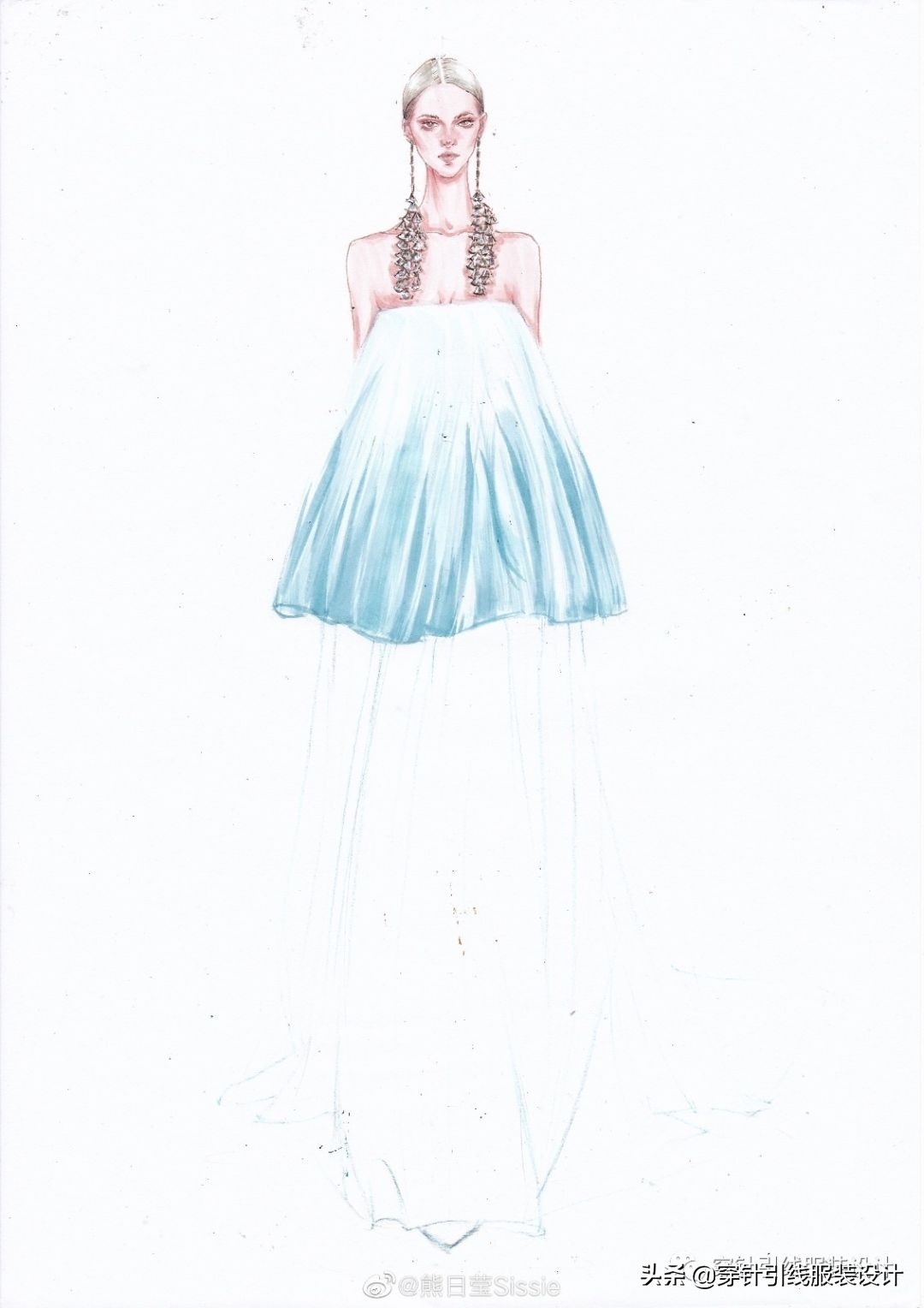 礼服服装效果图手绘,西装手绘服装效果图