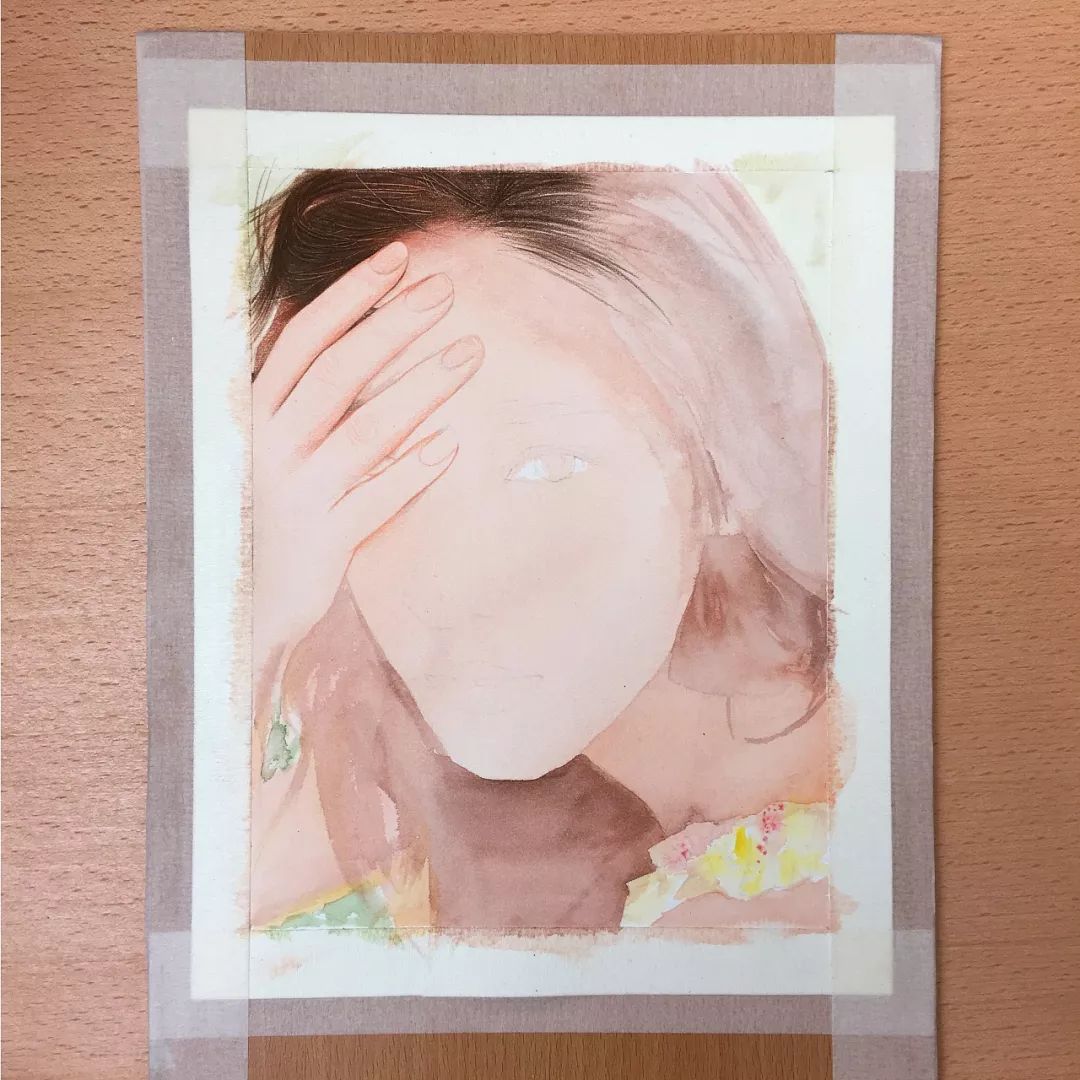 彩铅画美丽的山水画,彩铅画美人蝴蝶