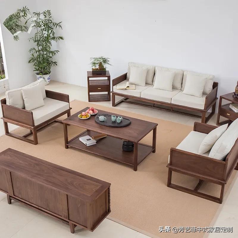 新中式沙发带贵妃榻合适吗,客厅沙发带贵妃位好看吗