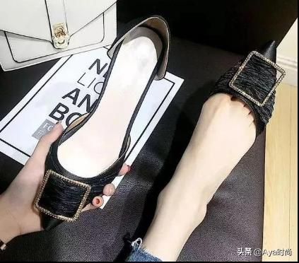 舒适不累脚的粗跟尖头鞋,修饰腿型低跟尖头鞋