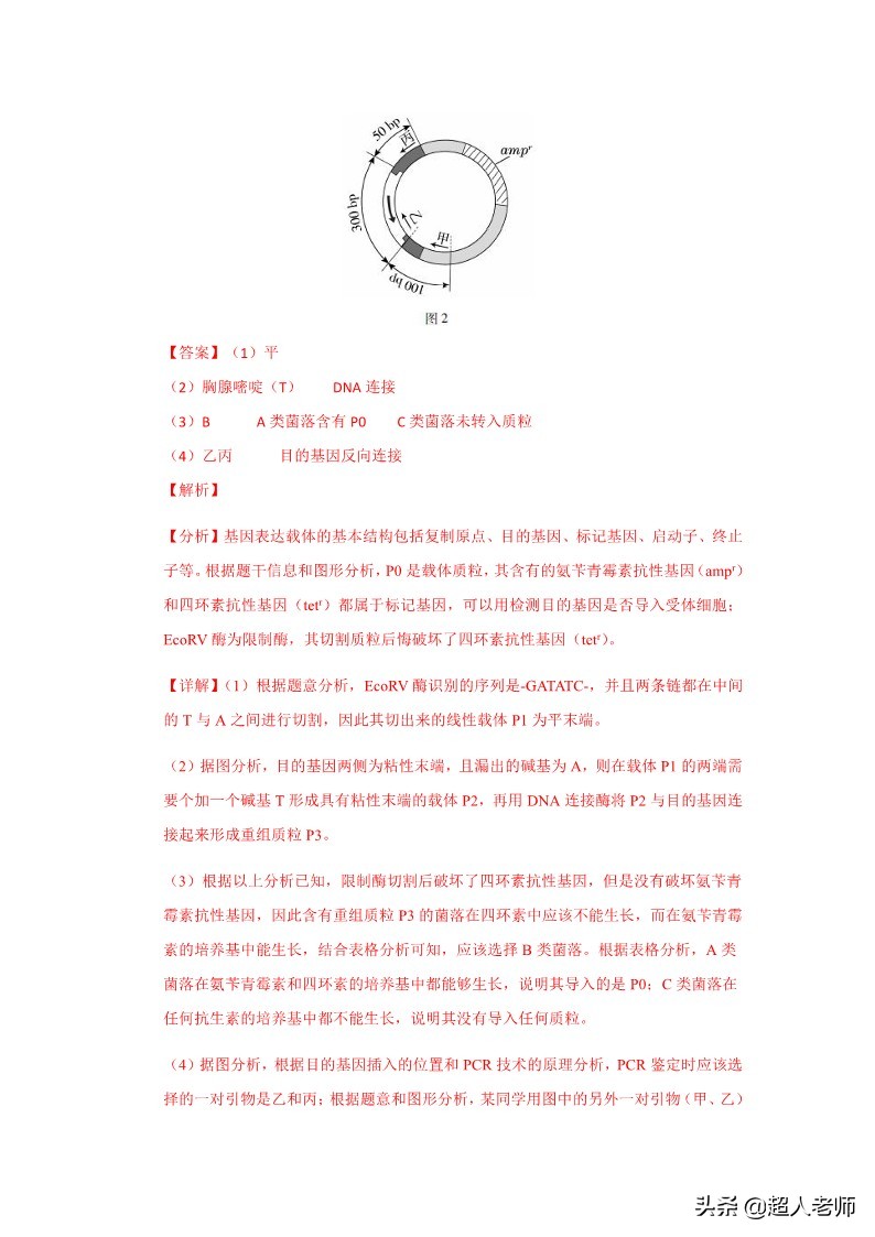 2021全甲卷生物试题及答案,2020年生物高考3卷真题及答案