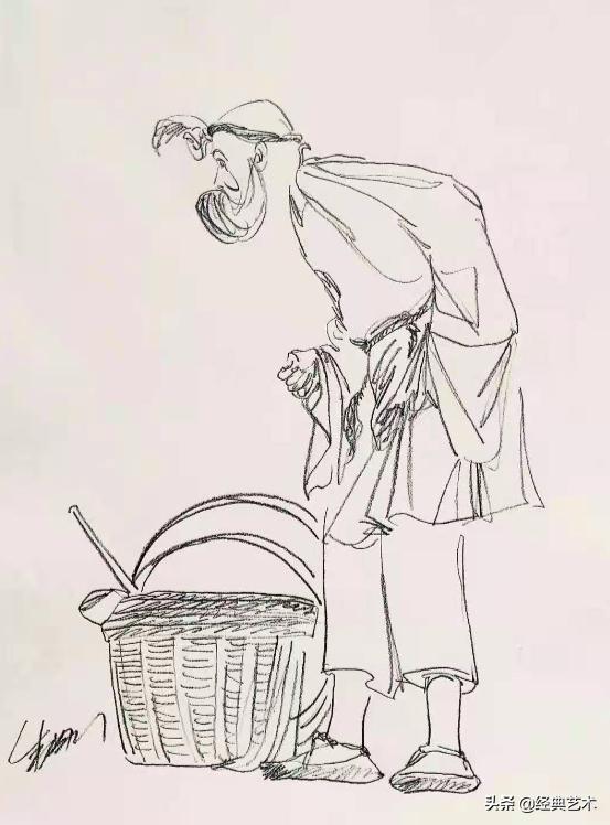 速写人物临摹图片戏曲,我与戏曲的一生