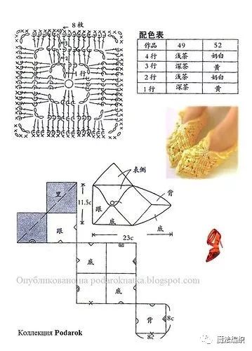 钩针人字拖鞋大全图解,钩针钩拖鞋全部教程