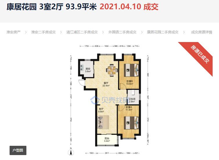 淮安急售二手房资讯,挂牌一天成功出售房子