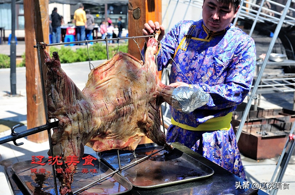 沈阳棋盘山满族风情村烤全羊,沈阳棋盘山莲花炖鱼馆烤全羊