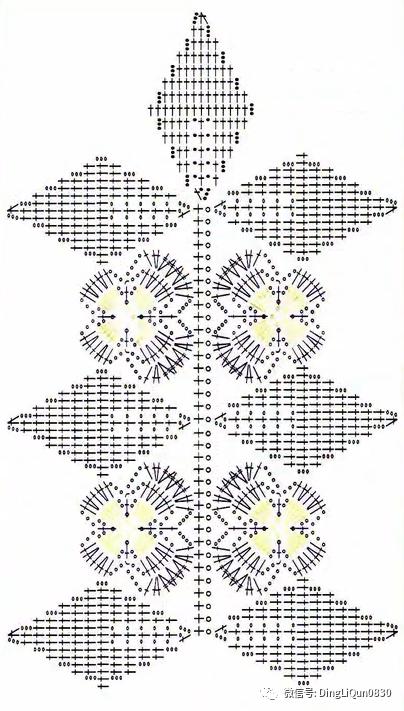 树枝树叶的编织图解,树叶钩针编织教程图解