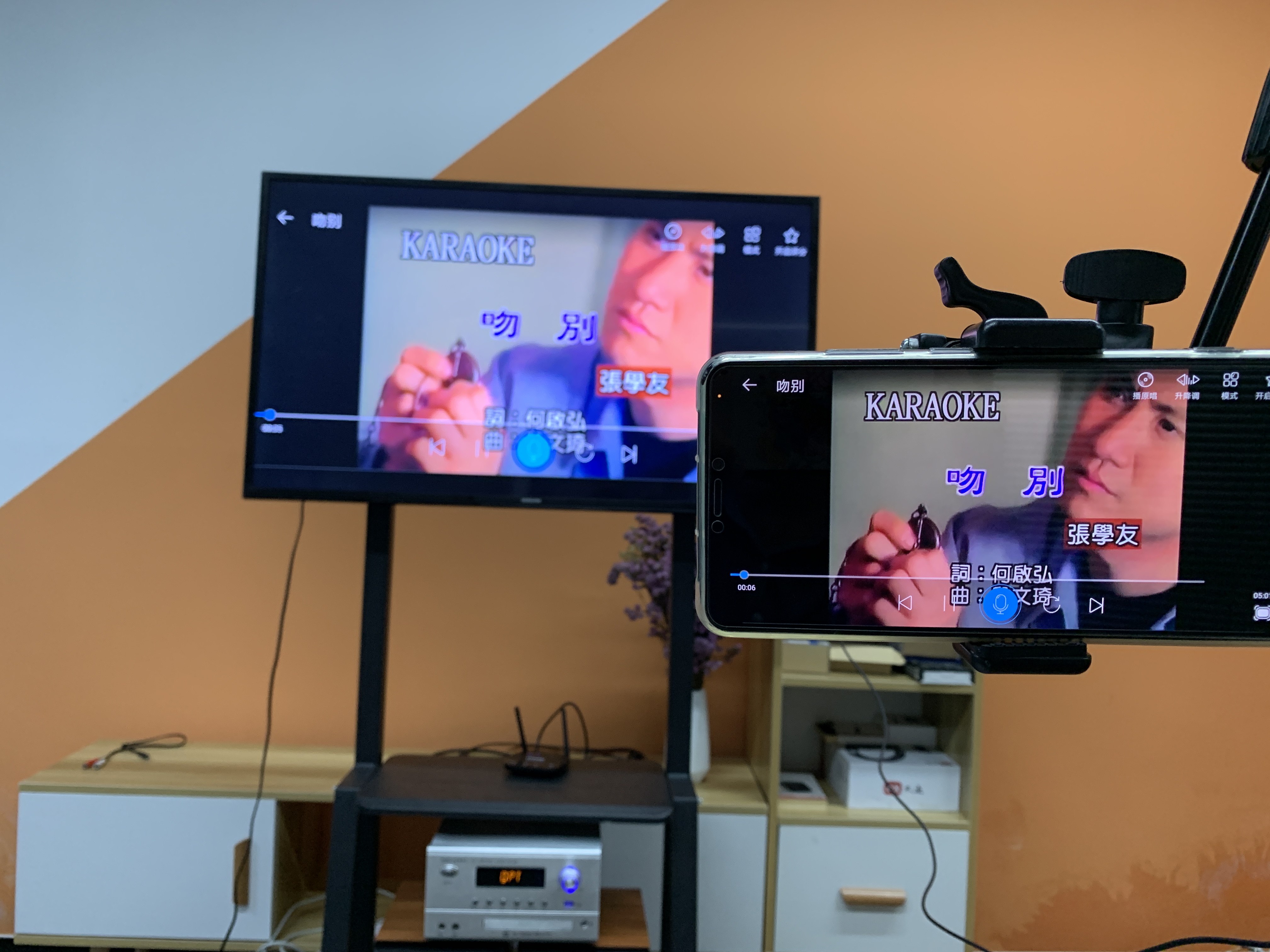 用5.0蓝牙接收器,复活老功放音响,连接电视不充会员无限K歌