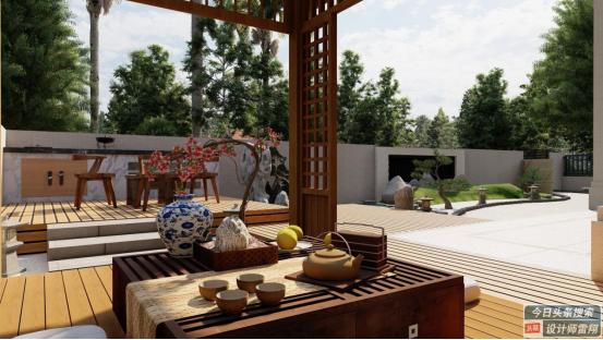 庭院小桥流水中式庭院,中式庭院终于搞定了