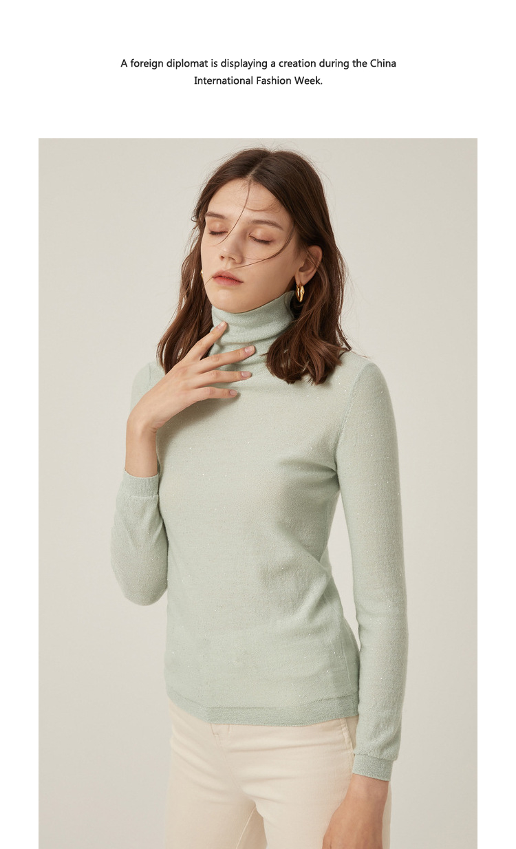 显瘦初秋打底衫上衣女高级感,时尚潮款女打底衫秋冬