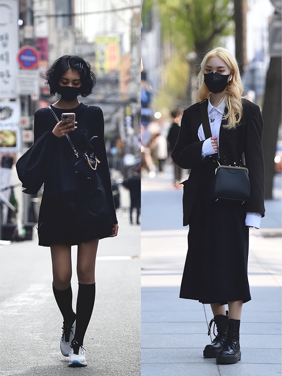 韩国街拍穿搭秋冬,韩国街拍个个时髦又高级