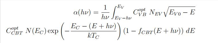 从吸收系数提取态密度参数并分析半导体和薄膜材料的态密度