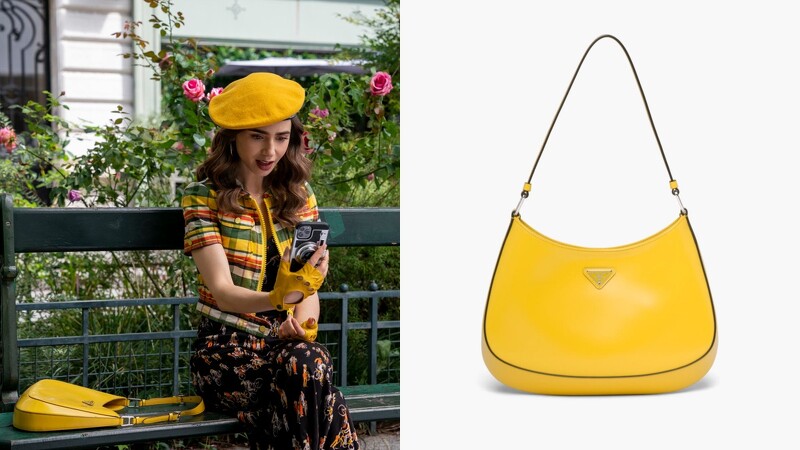 《艾蜜莉在巴黎2》Emily爱包盘点粉橘编织呼应渡假轻松氛围