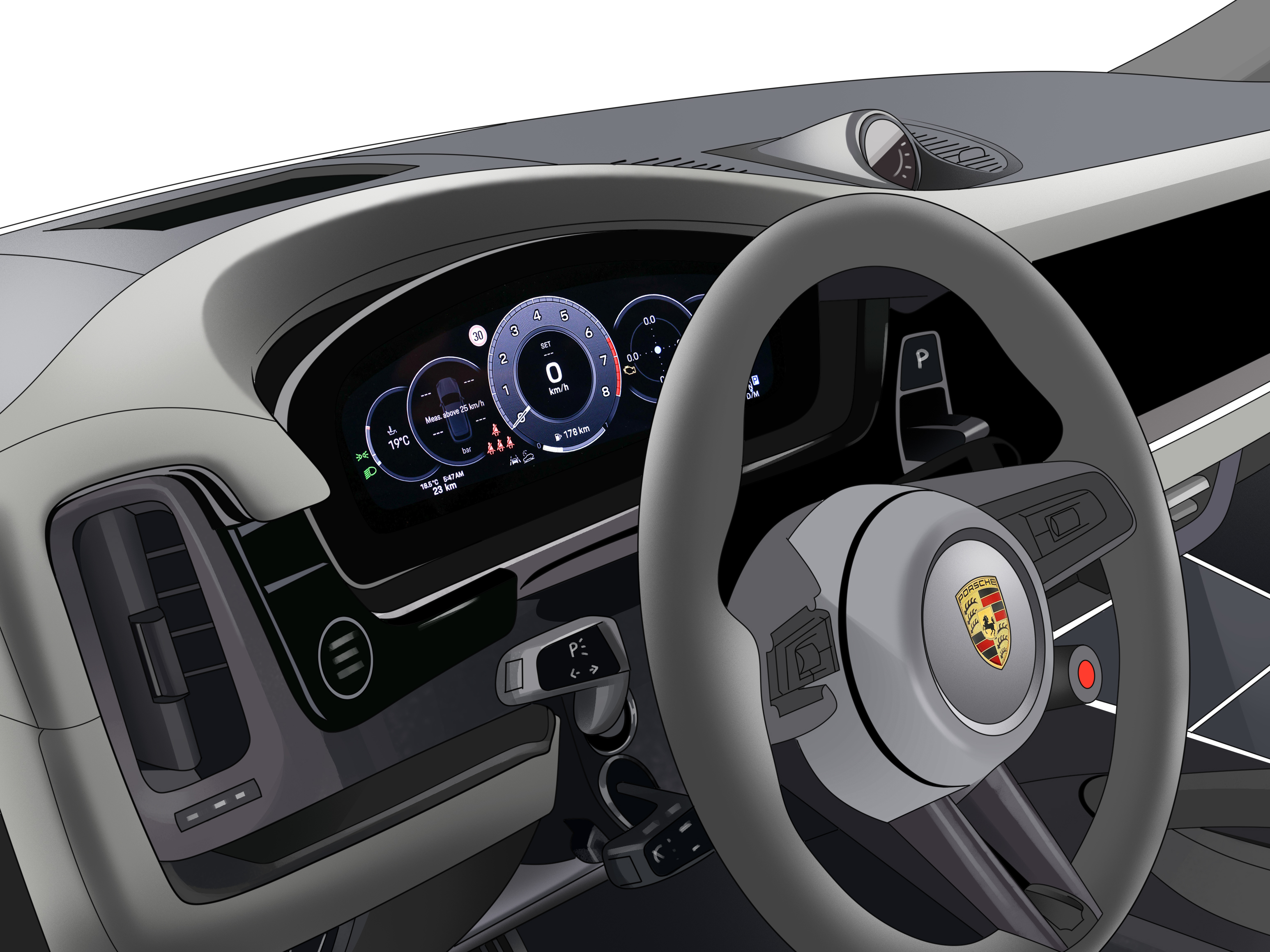 关关驾日|漫画日记卡宴也换三联屏了！新款内饰超级帅