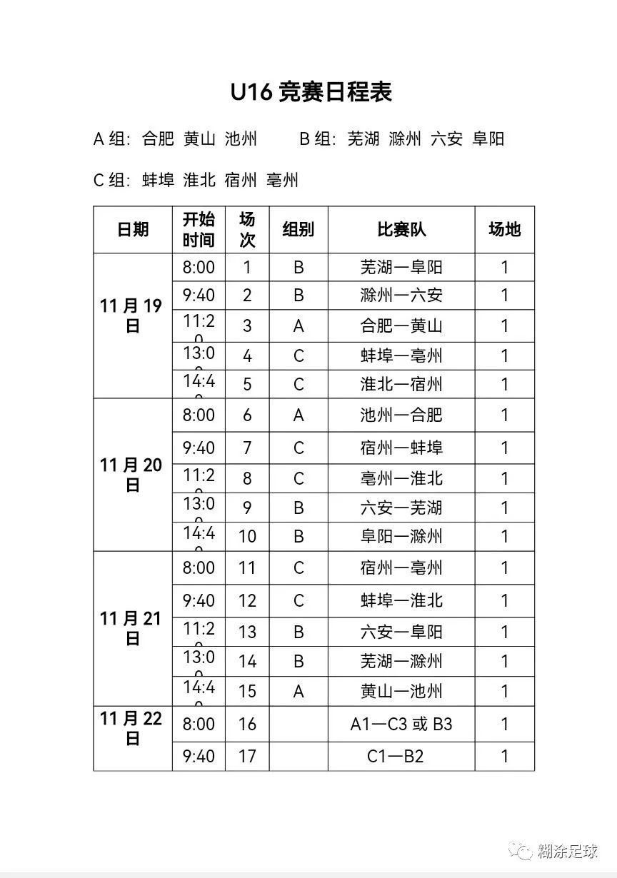 2024年u17安徽足球锦标赛时间,安徽青少年u16足球锦标赛2021池州