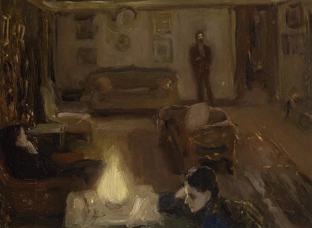 何多苓俄罗斯写生油画,何多苓油画2007