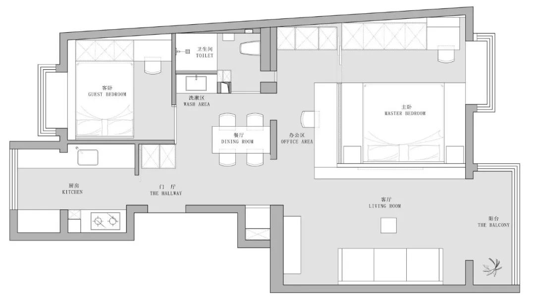舒适为主92平现代简约温馨空间,淡雅现代格调空间