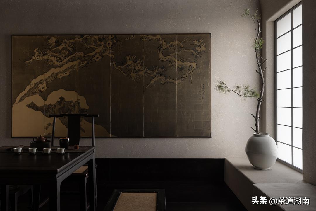 不装吊顶的禅意茶室装修效果图,广东禅意茶室私人会所包厢设计