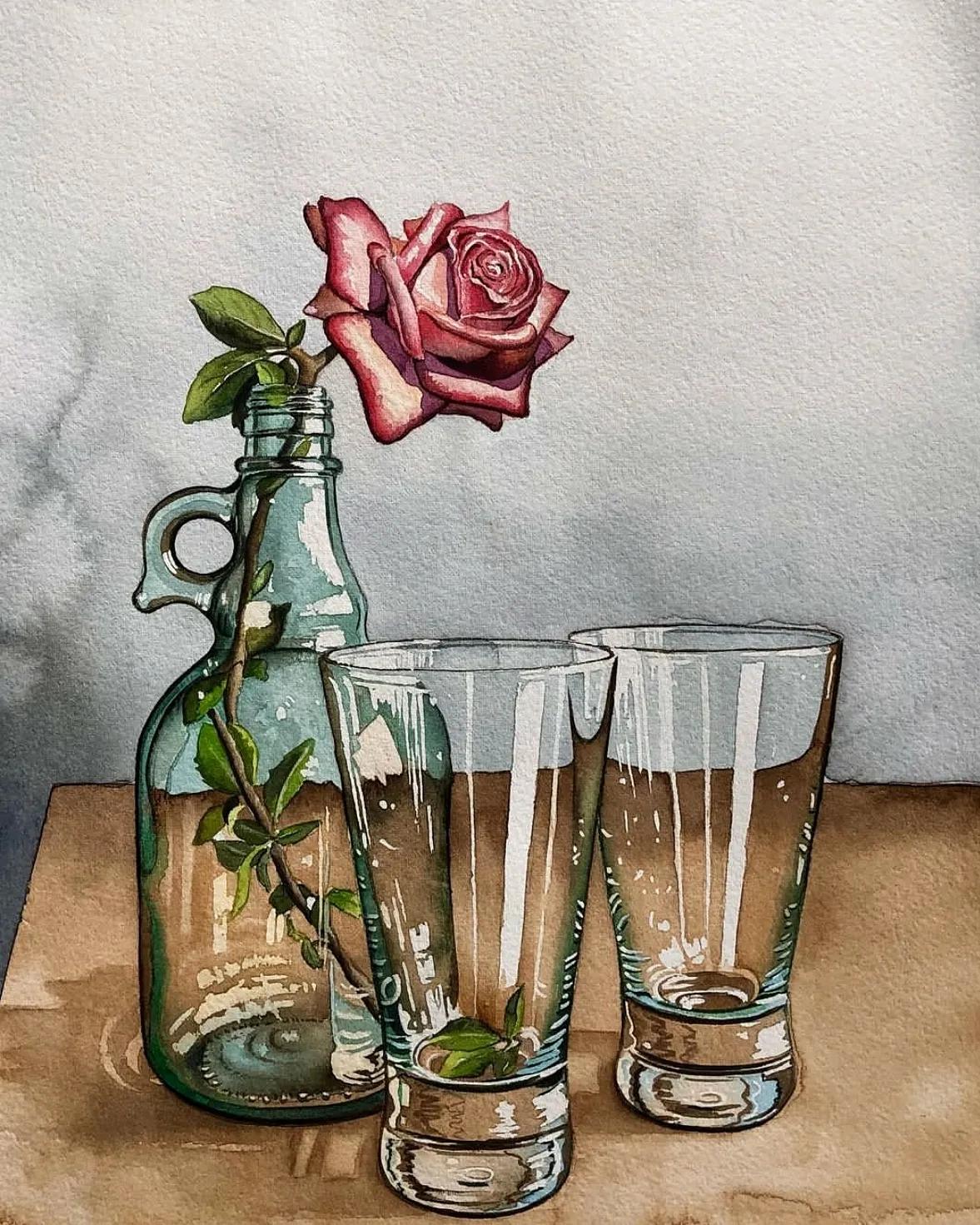 意大利画家水彩画,德国水彩画师作品欣赏