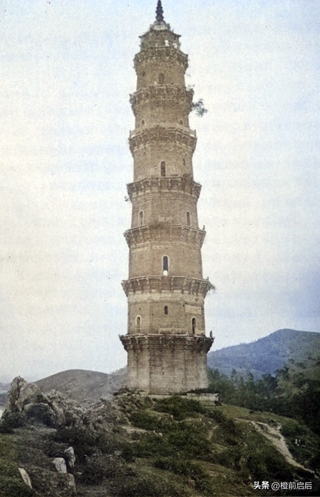 超清彩修复！1911年的福建福州，新娘头上扣竹篓，竟然还有弃婴塔